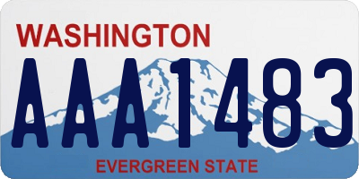 WA license plate AAA1483
