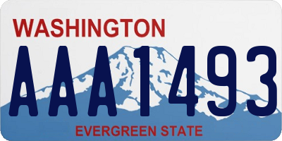 WA license plate AAA1493