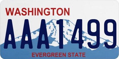 WA license plate AAA1499