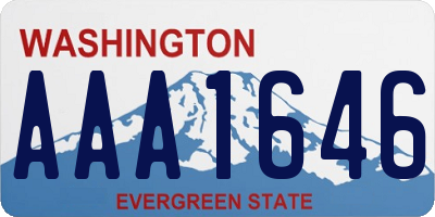 WA license plate AAA1646