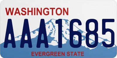 WA license plate AAA1685