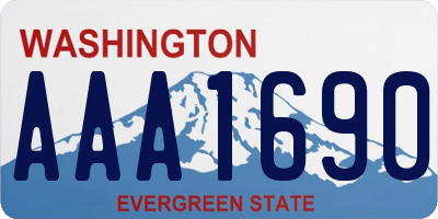 WA license plate AAA1690