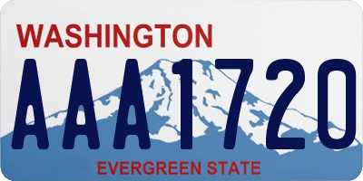 WA license plate AAA1720