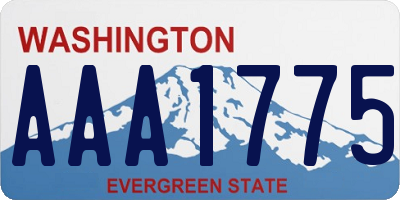 WA license plate AAA1775