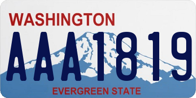 WA license plate AAA1819
