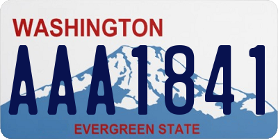 WA license plate AAA1841