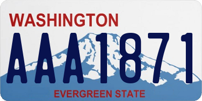 WA license plate AAA1871