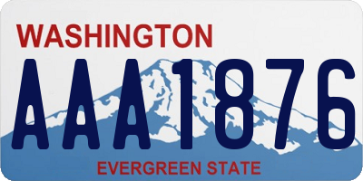 WA license plate AAA1876