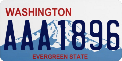 WA license plate AAA1896
