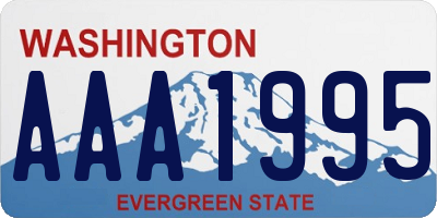 WA license plate AAA1995