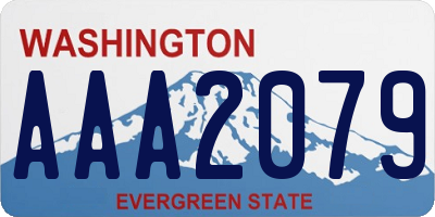 WA license plate AAA2079