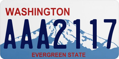 WA license plate AAA2117