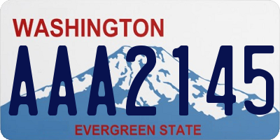 WA license plate AAA2145