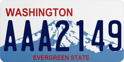 WA license plate AAA2149