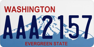 WA license plate AAA2157