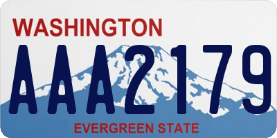 WA license plate AAA2179