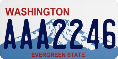 WA license plate AAA2246