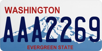 WA license plate AAA2269
