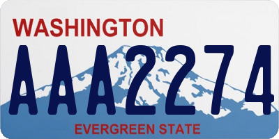 WA license plate AAA2274