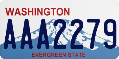 WA license plate AAA2279