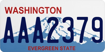 WA license plate AAA2379