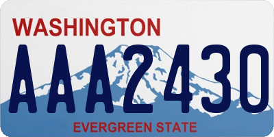 WA license plate AAA2430