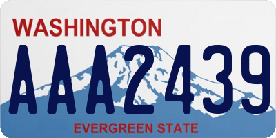 WA license plate AAA2439