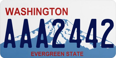 WA license plate AAA2442