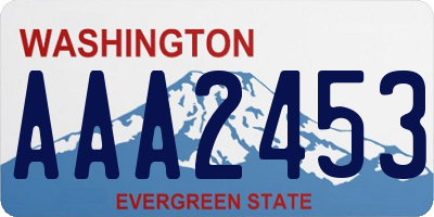 WA license plate AAA2453