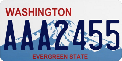 WA license plate AAA2455