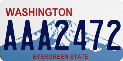 WA license plate AAA2472