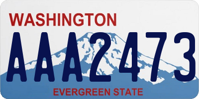 WA license plate AAA2473