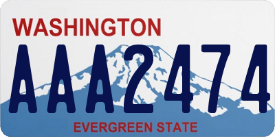 WA license plate AAA2474