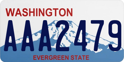 WA license plate AAA2479