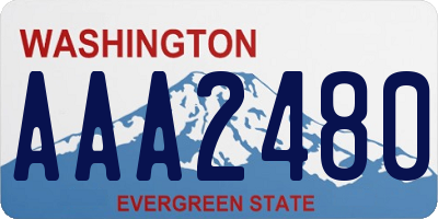 WA license plate AAA2480
