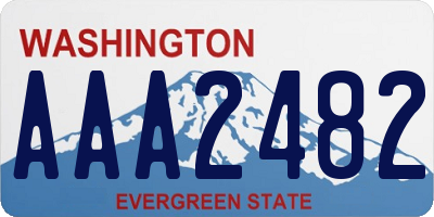 WA license plate AAA2482
