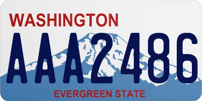 WA license plate AAA2486