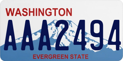 WA license plate AAA2494
