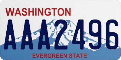 WA license plate AAA2496