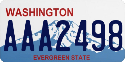 WA license plate AAA2498