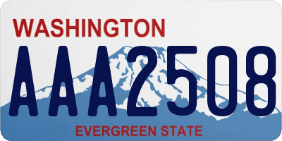 WA license plate AAA2508