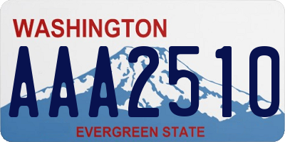 WA license plate AAA2510