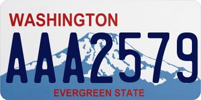 WA license plate AAA2579