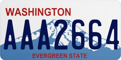 WA license plate AAA2664