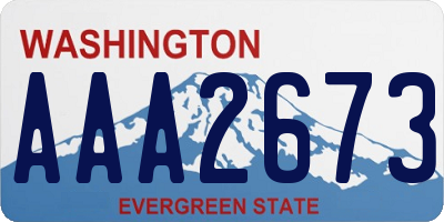 WA license plate AAA2673