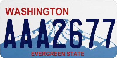 WA license plate AAA2677
