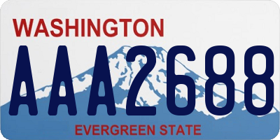 WA license plate AAA2688