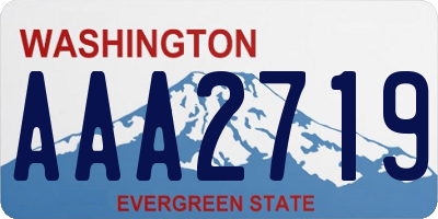 WA license plate AAA2719