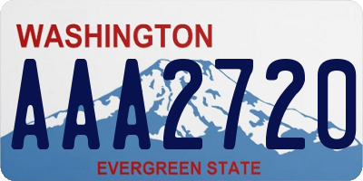 WA license plate AAA2720
