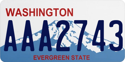 WA license plate AAA2743